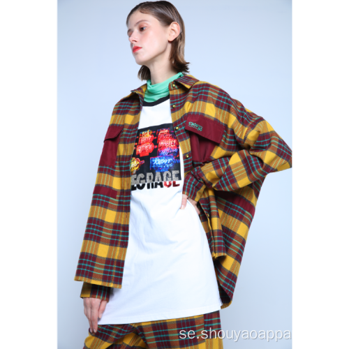 OVERSIZED FLANNEL CHECKED OVERSHIRT